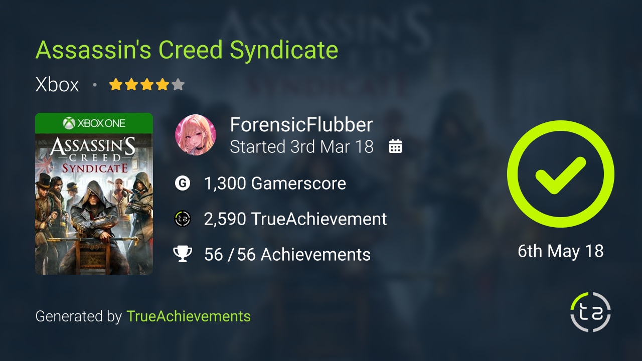 Assassin's Creed Syndicate achievement summary